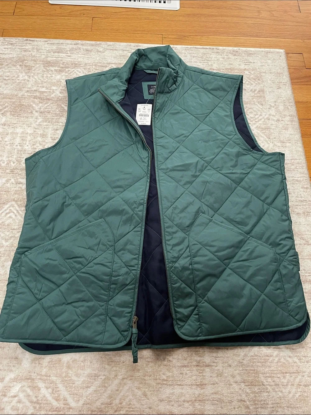 J. Crew quilted green